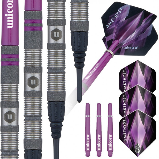 Amethyst Style 1 80% Tungsten Soft Tip Darts - 18G