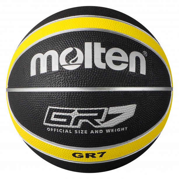 Molten BGR-GK Black Yellow Basketball BGR7-KY BGR6-KY BGR5-KY Main Front Image