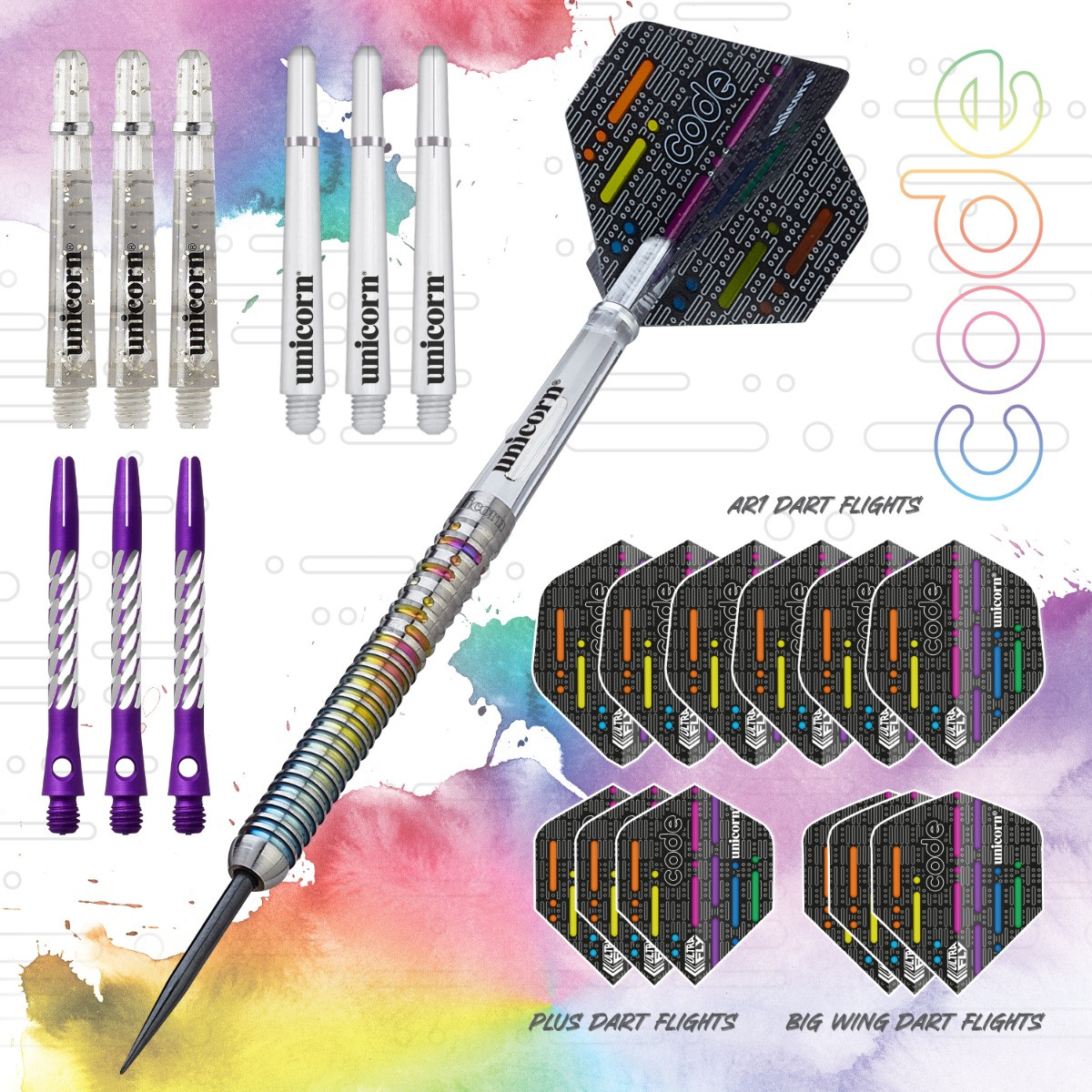 Gary Anderson Code 80% Tungsten Soft Tip Darts by Unicorn