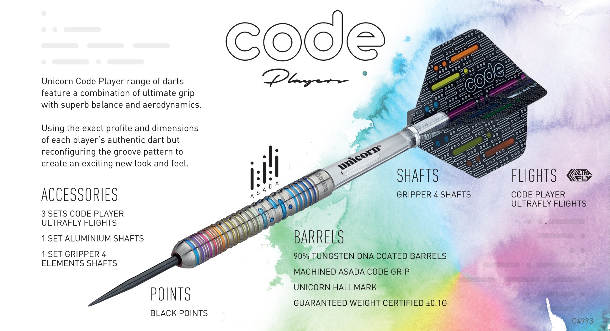 Unicorn Code Seigo Asada 90% Soft Tip - Dartshopper.com