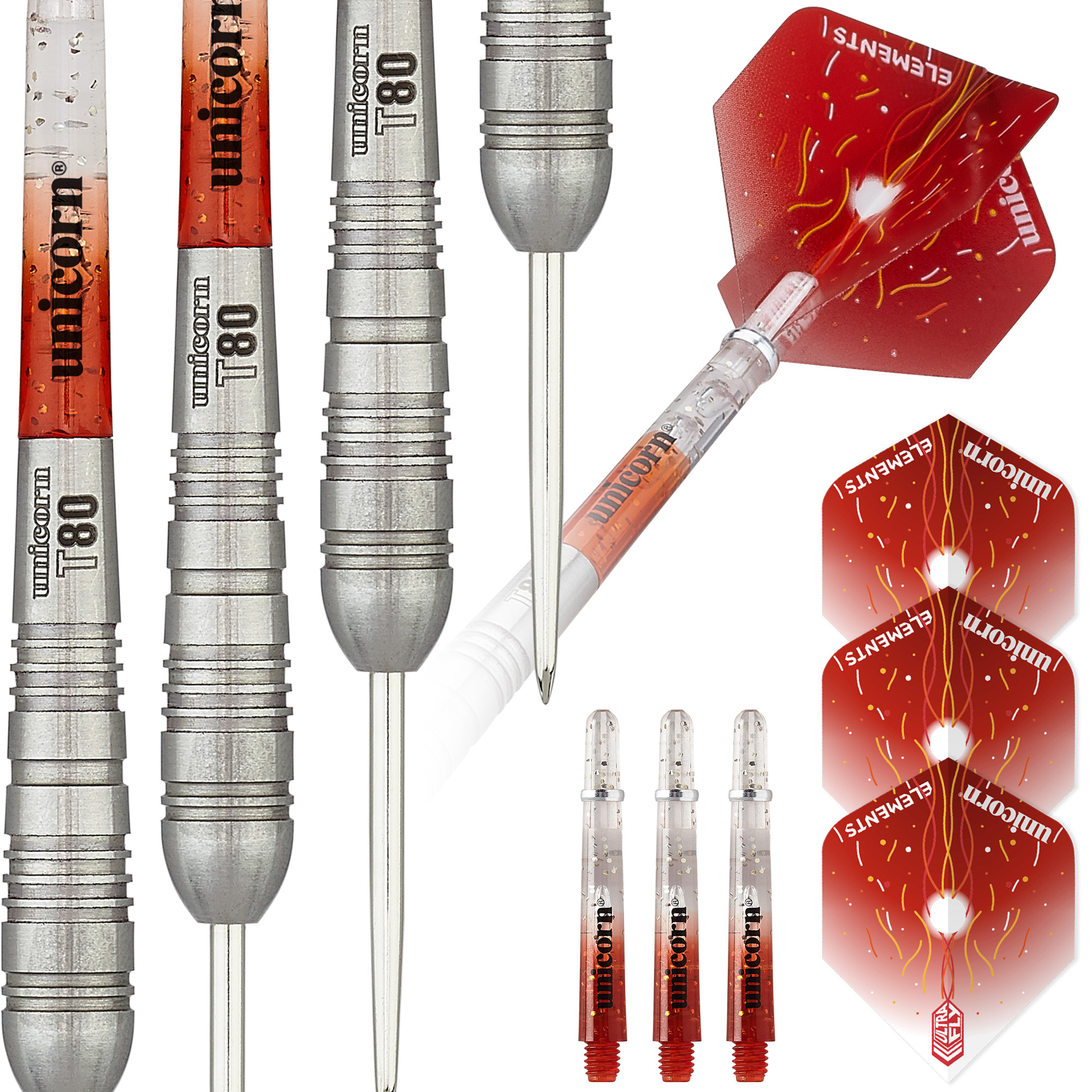 ダーツ unicorn CORE XL STRIKER STEEL 21g Striker Type 4 - 80% Tungsten Steel Tip Darts