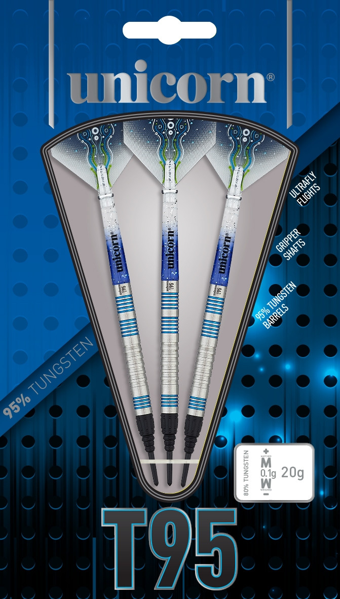 T95 Core XL Blue - 95% Tungsten Soft Tip Darts