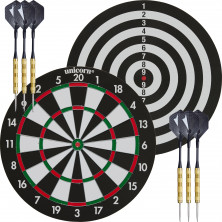 Unicorn Paper Dartboard 17 Inch Full Size With 6 Darts Set