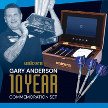 Gary Anderson 2015 World Champion Limited Edition 10 Year Commemoration Darts