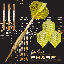 World Champion John Lowe Phase 3 Steel Tip Dart Set - 90% Tungsten