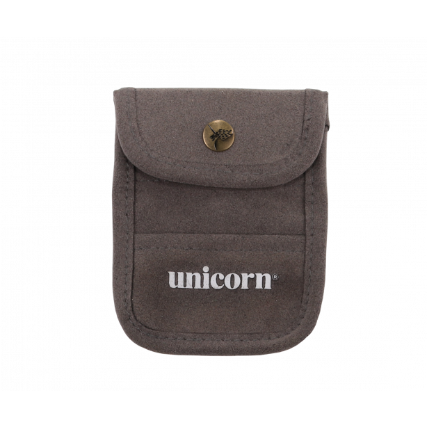 Accessory Pouch - Grey Flocked Leather