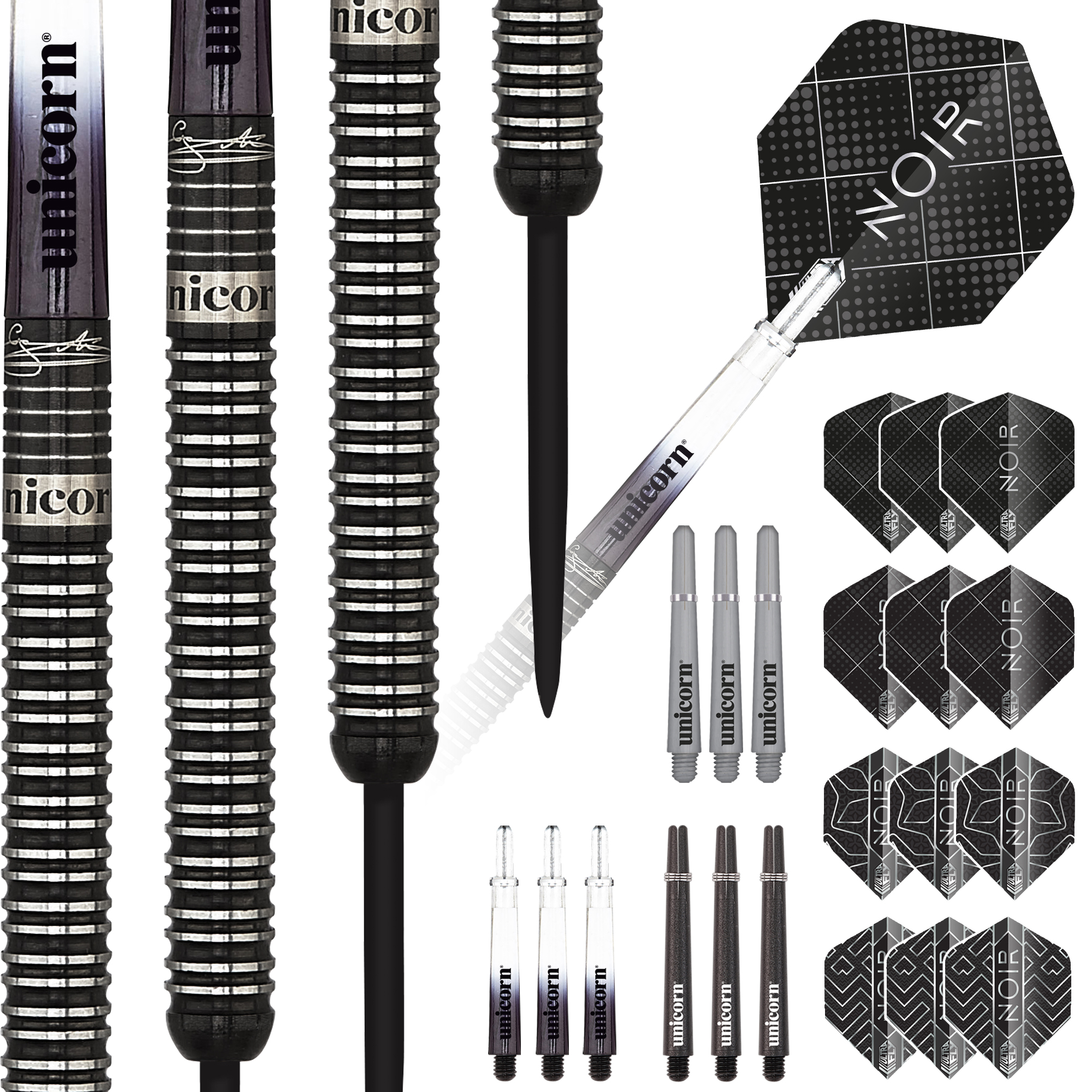 Noir Gary Anderson Steel Tip Dart Set