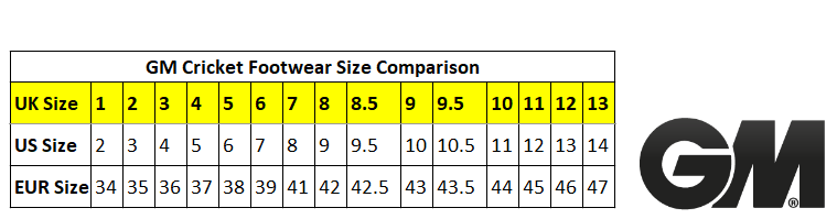 GM Sizing Guides - Cricket